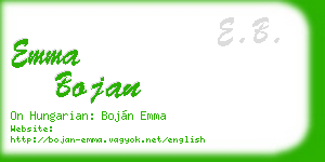 emma bojan business card